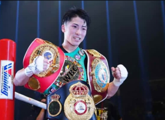 Naoya Inoue yang dianggap sebagai salah satu petinju terkuat di dunia dalam kategori pound-for-pound, akan mempertaruhkan empat gelar juara dunia kelas bantam super(WBC, WBA, WBO, IBF) dan gelar The Ring. [Instagram]